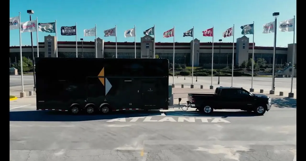SCANable Mobile CyberSCAN studio trailer deployed on location