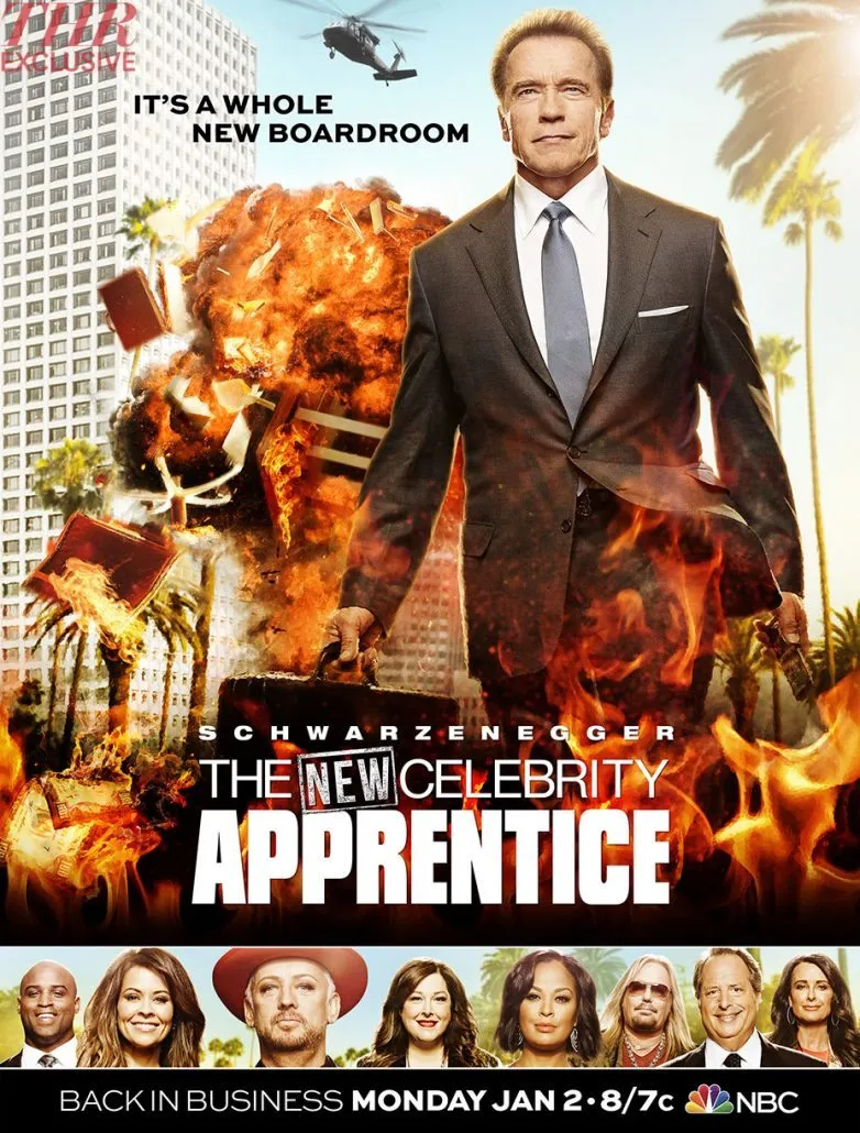 Poster for NBC’s Celebrity Apprentice ‘Build A Boss’ teaser (2016) featuring Arnold Schwarzenegger