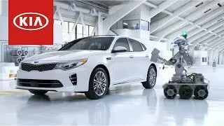 Poster for the 2017 Kia Optima “Robot Tested” Smart Trunk technology commercial — SKUNK
