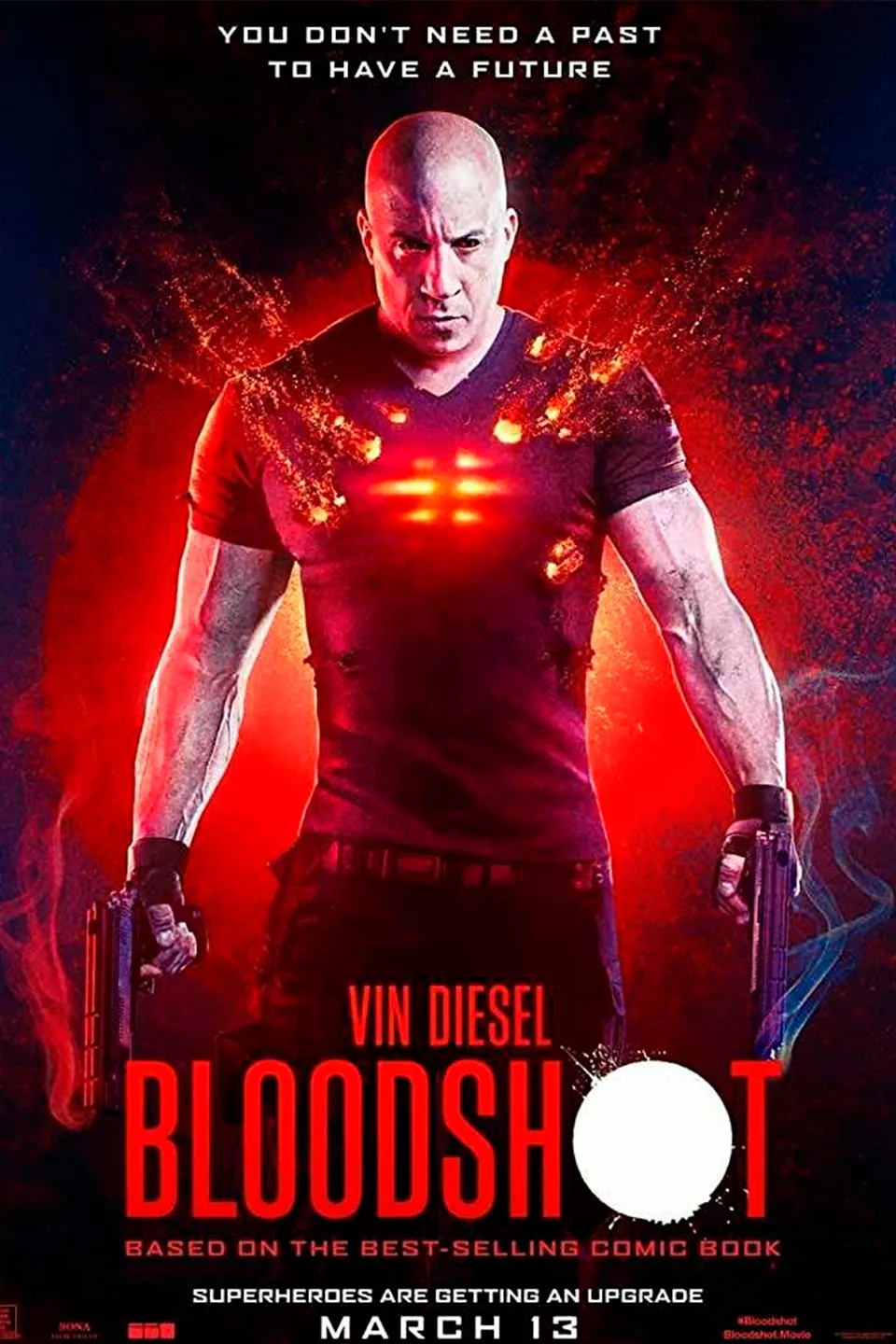 Official poster for Bloodshot (2020) starring Vin Diesel — Columbia