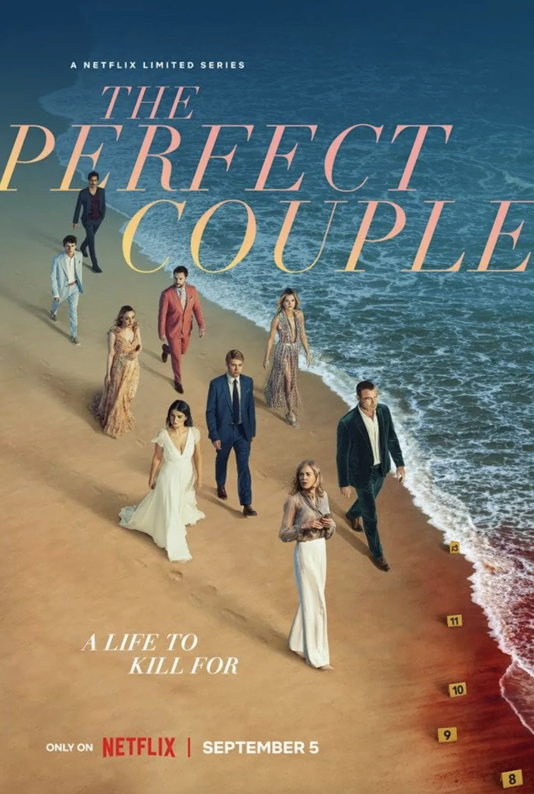 Official poster for The Perfect Couple (2024) — Netflix mystery miniseries starring Nicole Kidman