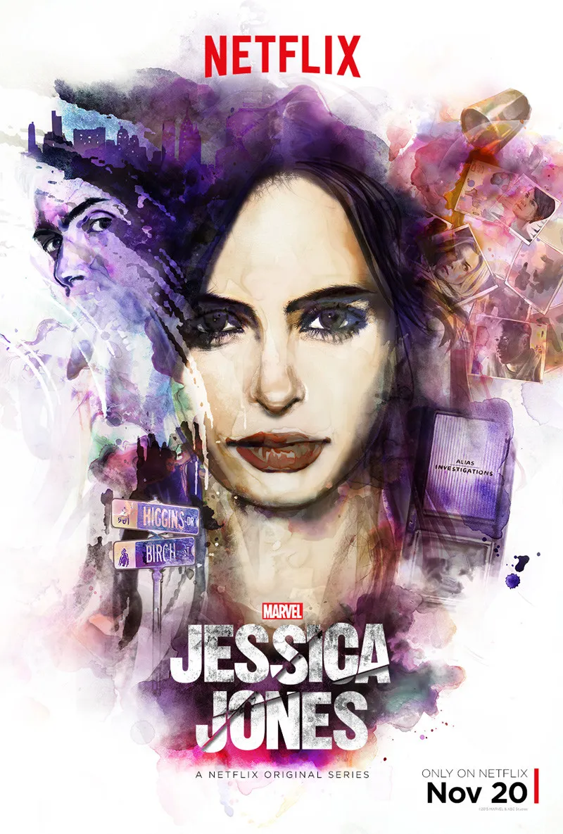 Poster for Marvel’s Jessica Jones (2015), the Netflix series starring Krysten Ritter