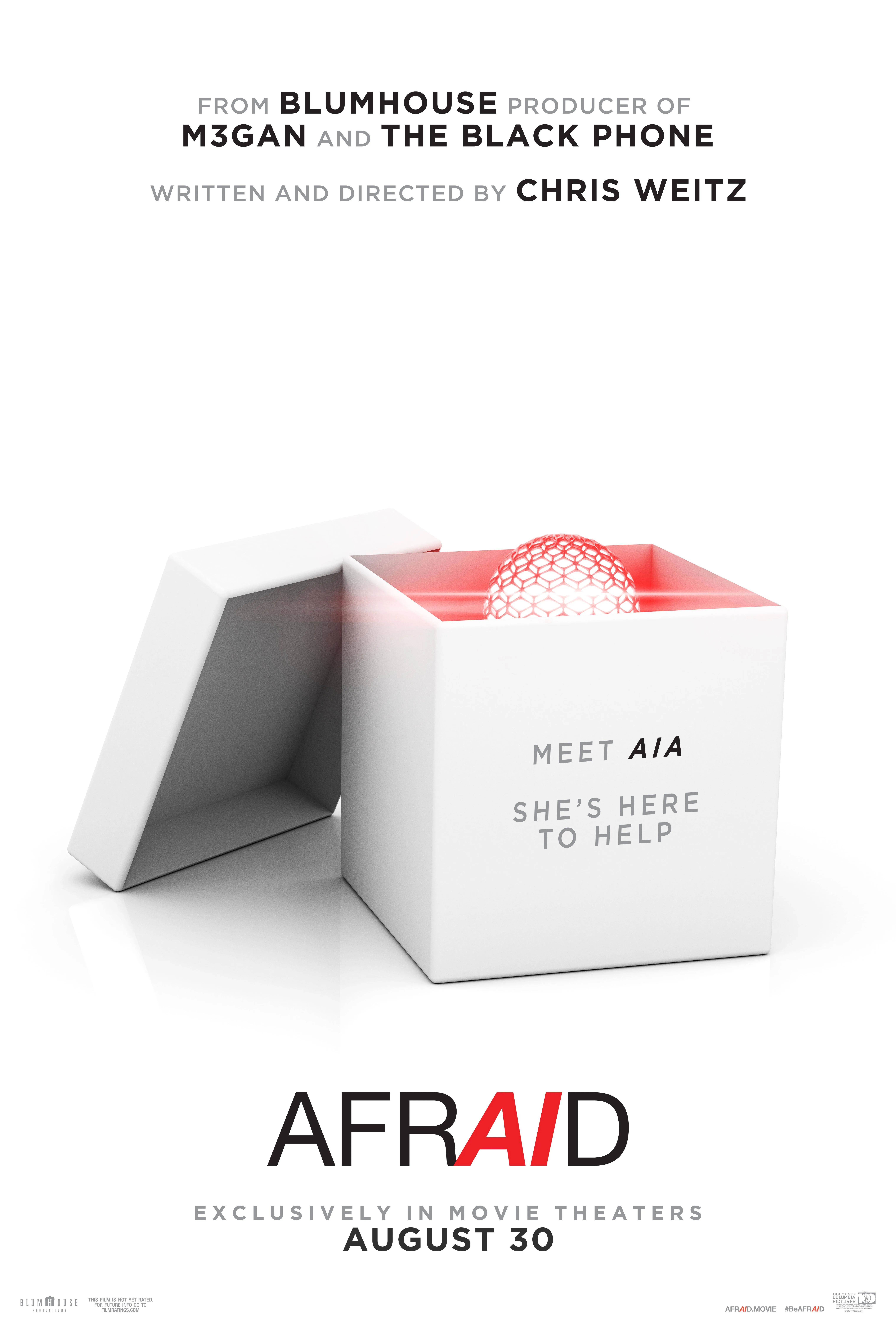 Official poster for Afraid (2024) — Columbia Pictures