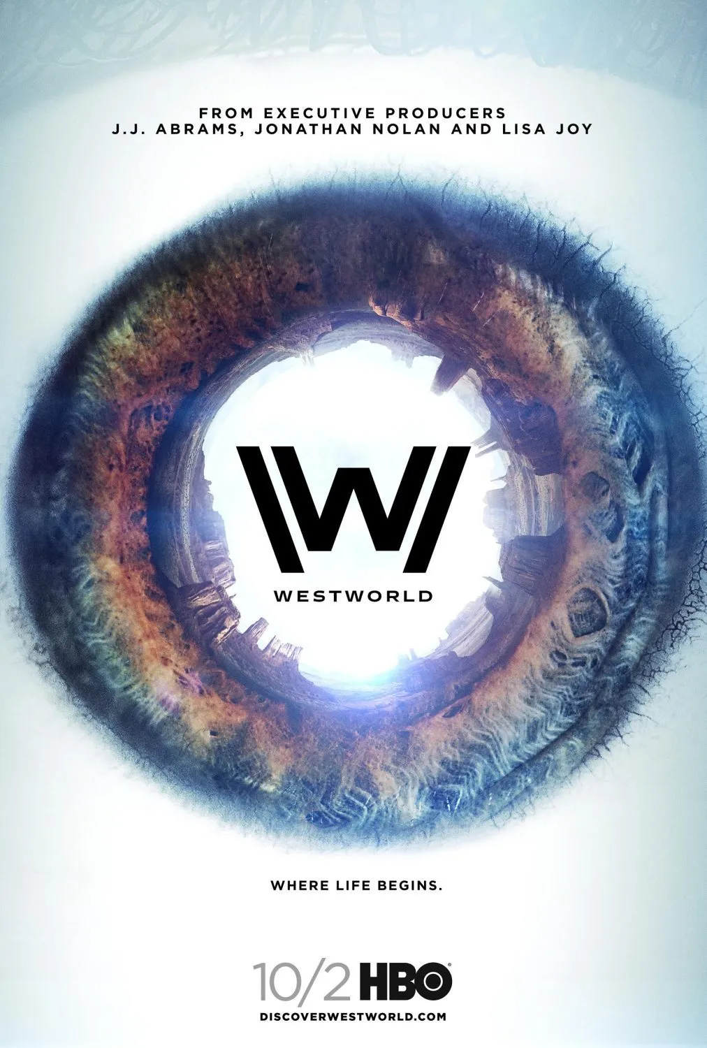 Key art for HBO’s Westworld — Bad Robot Productions drama about artificial consciousness