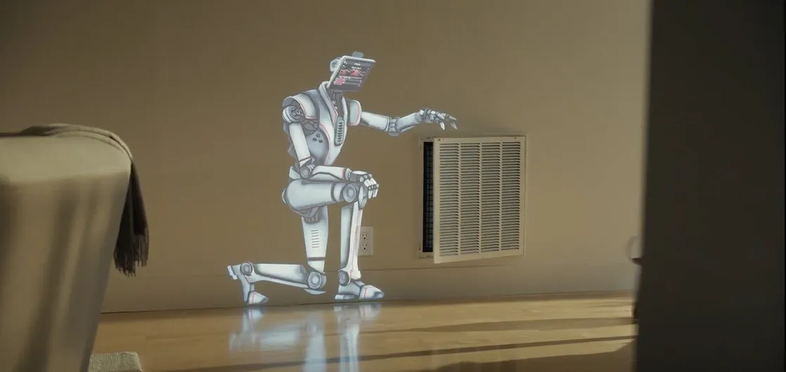 Still from the Lennox ‘Robot – What Perfect Feels Like’ projection-mapped commercial (2015)