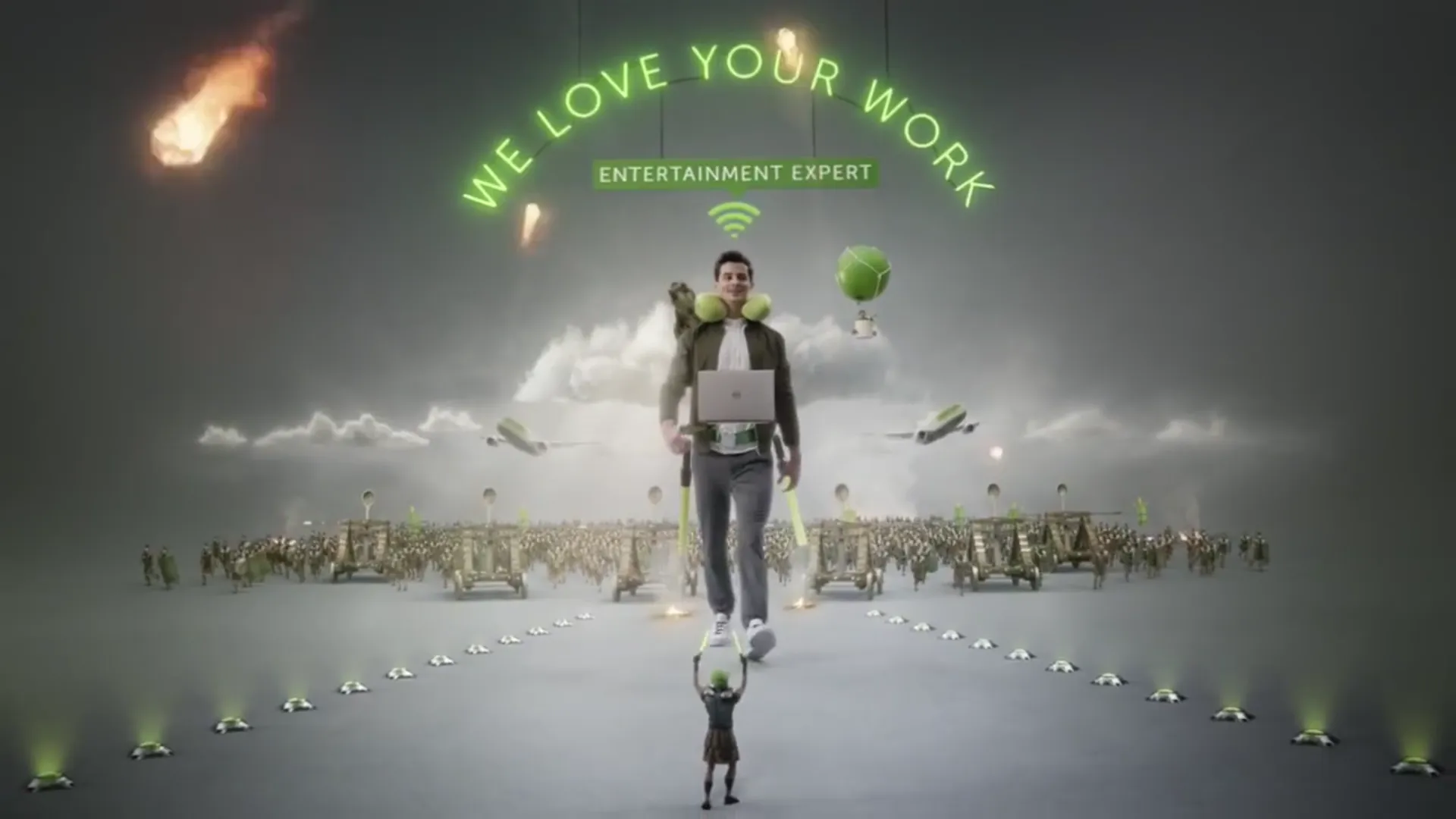 Still from the Dell XPS 13 “In-Flight Entertainment Expert” commercial (2016)