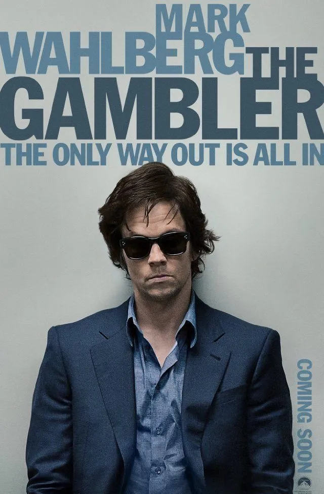 Official poster for The Gambler (2014) — Paramount Pictures film starring Mark Wahlberg