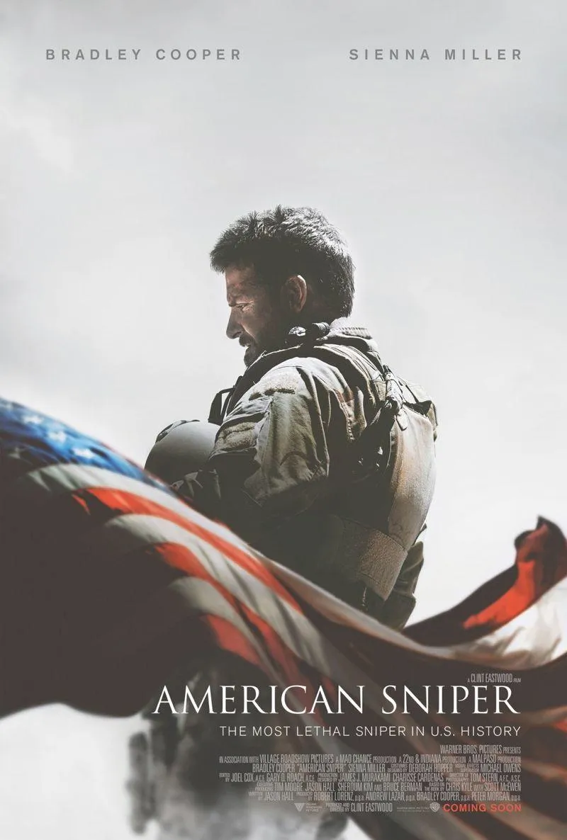 Official poster for American Sniper (2015), directed by Clint Eastwood — Warner Bros.