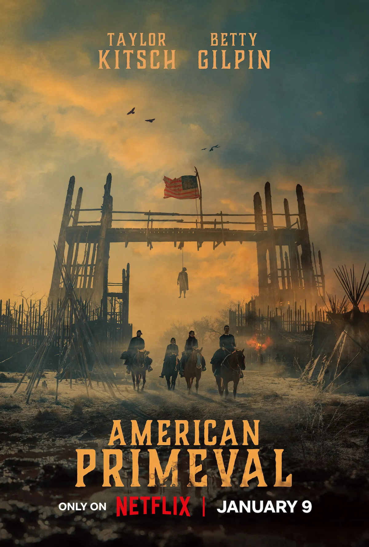 Official poster for American Primeval (2025), Netflix’s frontier limited series