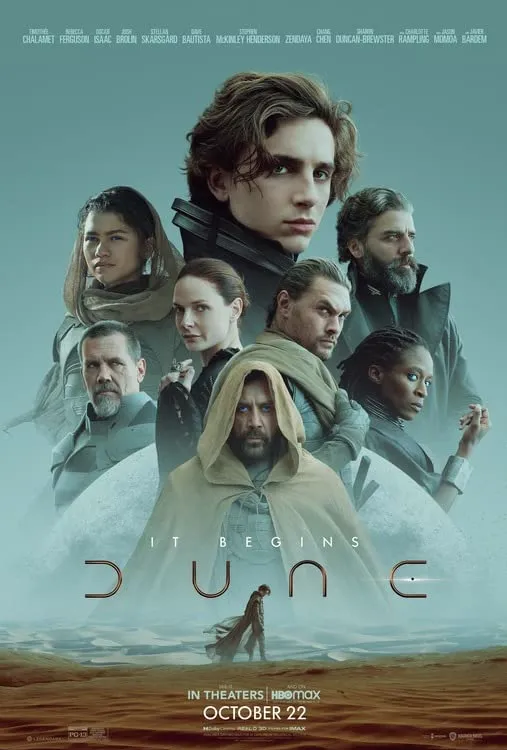 Official poster for Dune (2021) — Warner Bros. epic directed by Denis Villeneuve