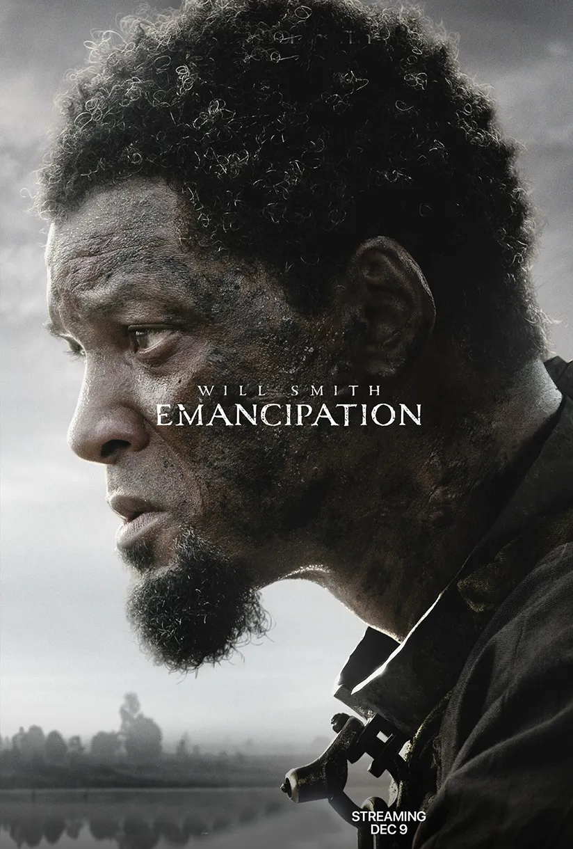 Official poster for Emancipation (2022) — Westbrook Studios film starring Will Smith
