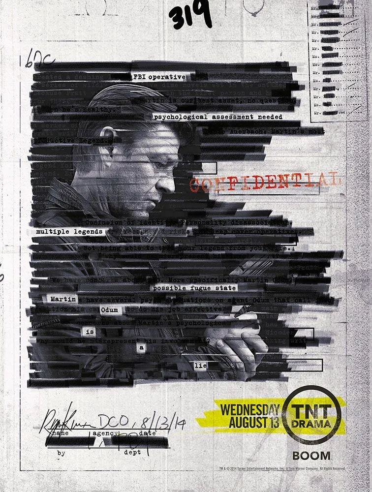 Key art for the TNT Legends ‘Darkroom’ promo (2014) featuring Sean Bean