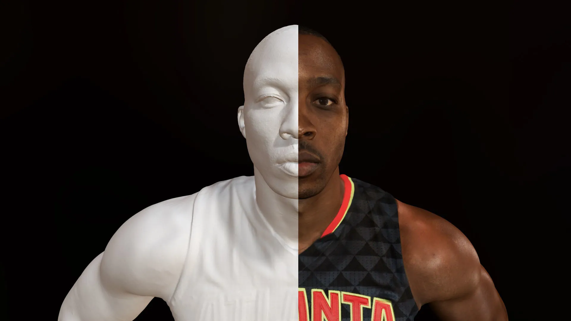 Atlanta Hawks 3D court projection intro featuring digital doubles of the 2016–17 roster