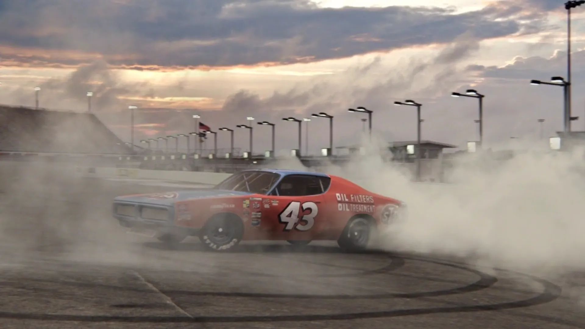 Still from the NASCAR/ESPN Sprint Cup “Burnout” TV spot (2013)