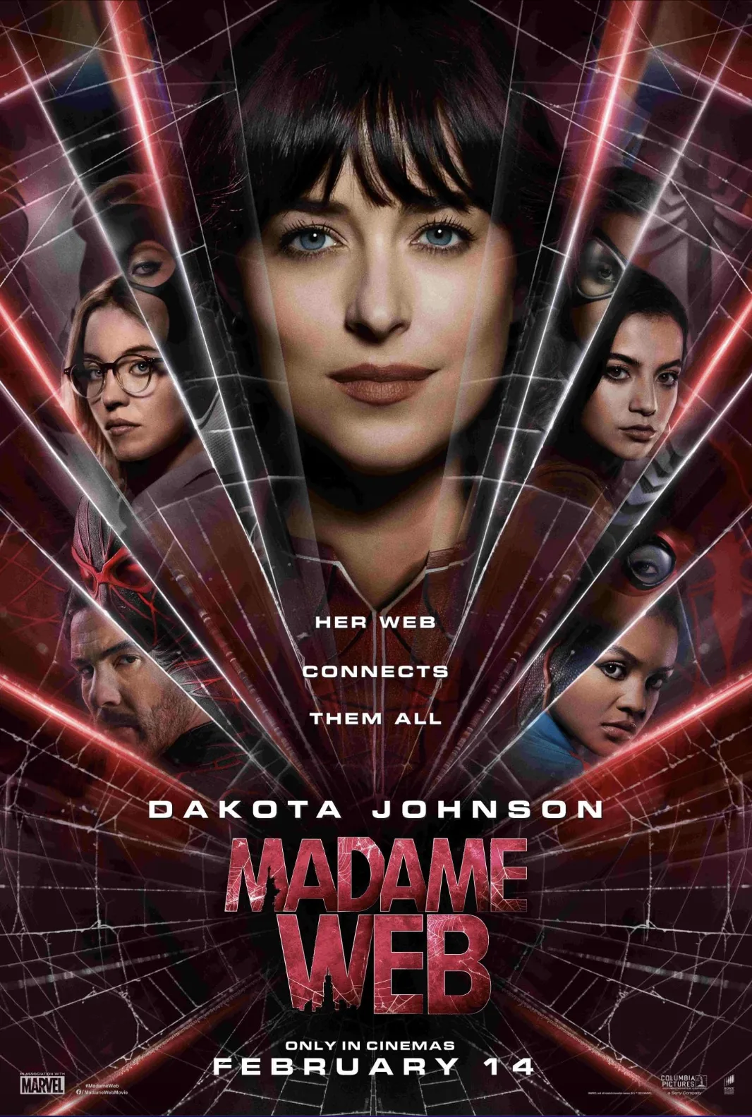 Official poster for Madame Web (2024) starring Dakota Johnson — Sony Pictures