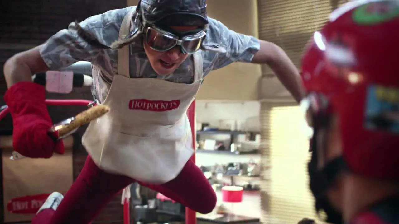 Still from the Hot Pockets “Hunger For More” skydiving chamber spot (2016)