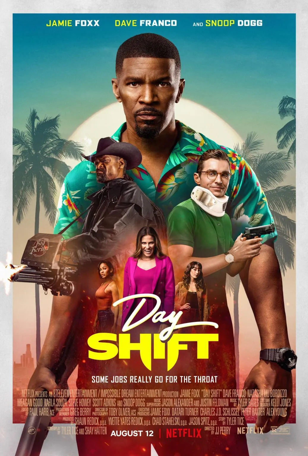 Official poster for Day Shift (2022) — Netflix film directed by J.J. Perry