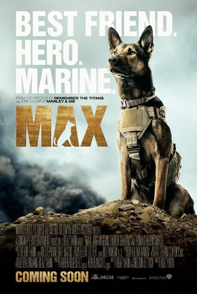 Official poster for Max (2015) — Warner Bros. and Metro-Goldwyn-Mayer Pictures