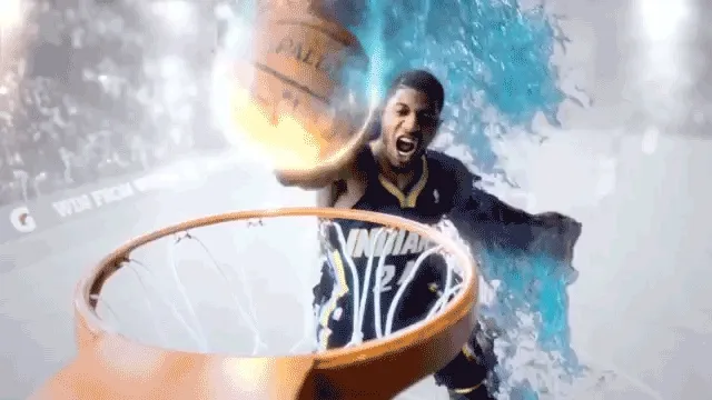 Key art for Gatorade Fierce “Slam” featuring Paul George (2014) — Mill+